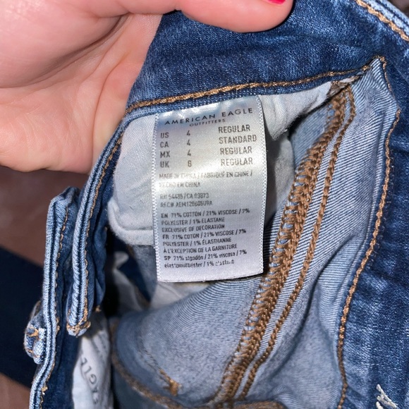 Ripped Super Stretch American Eagle Skinny Jeans - Picture 3 of 5